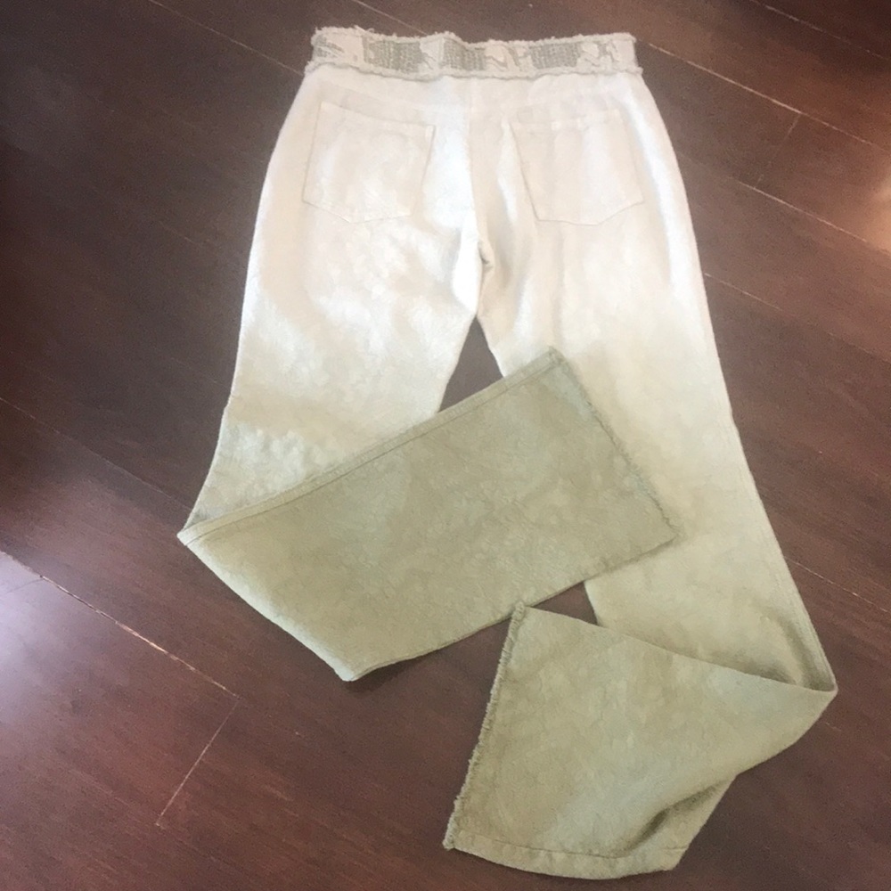 Emanuel Ungaro Women's Boot Cut Jeans in Beige - Picture 3 of 7